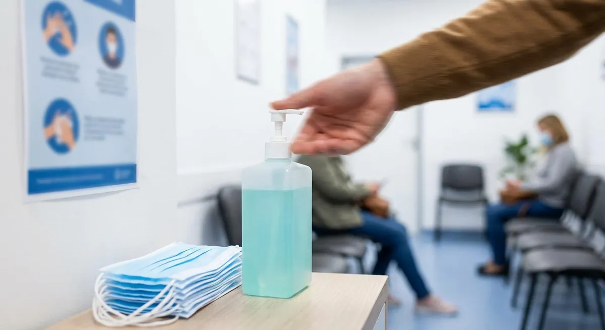 Slika je umetno generirana iz tem: javno zdravstvo, urgentna medicina, bolezni, gripa