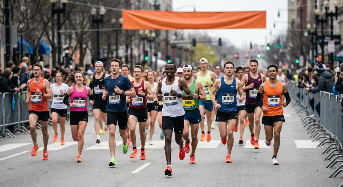 Slika je umetno generirana iz tem: atletika, šport, maratoni