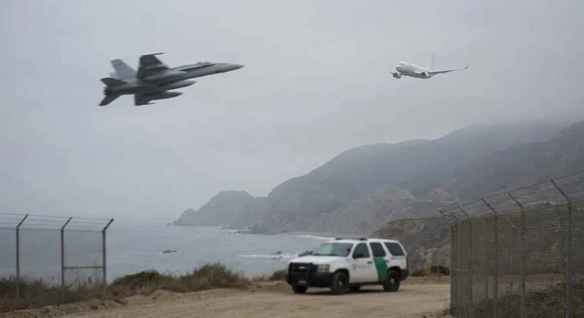 Slika je umetno generirana iz tem: mednarodni odnosi, zračni promet, varnost, zračni prostor, incidenti, obramba