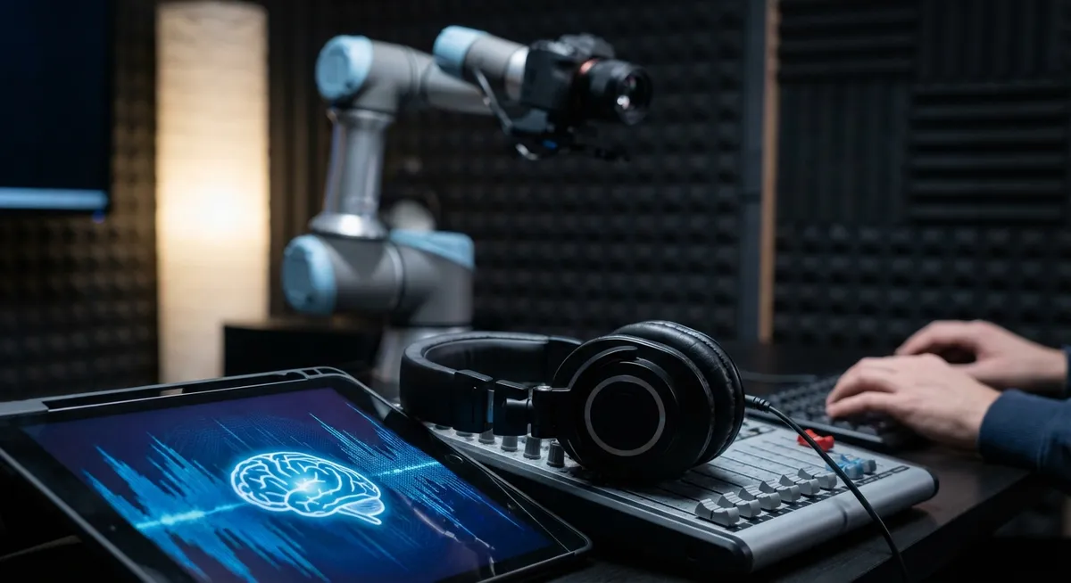 Slika je umetno generirana iz tem: avtorske pravice, umetna inteligenca, dezinformacije, glasba