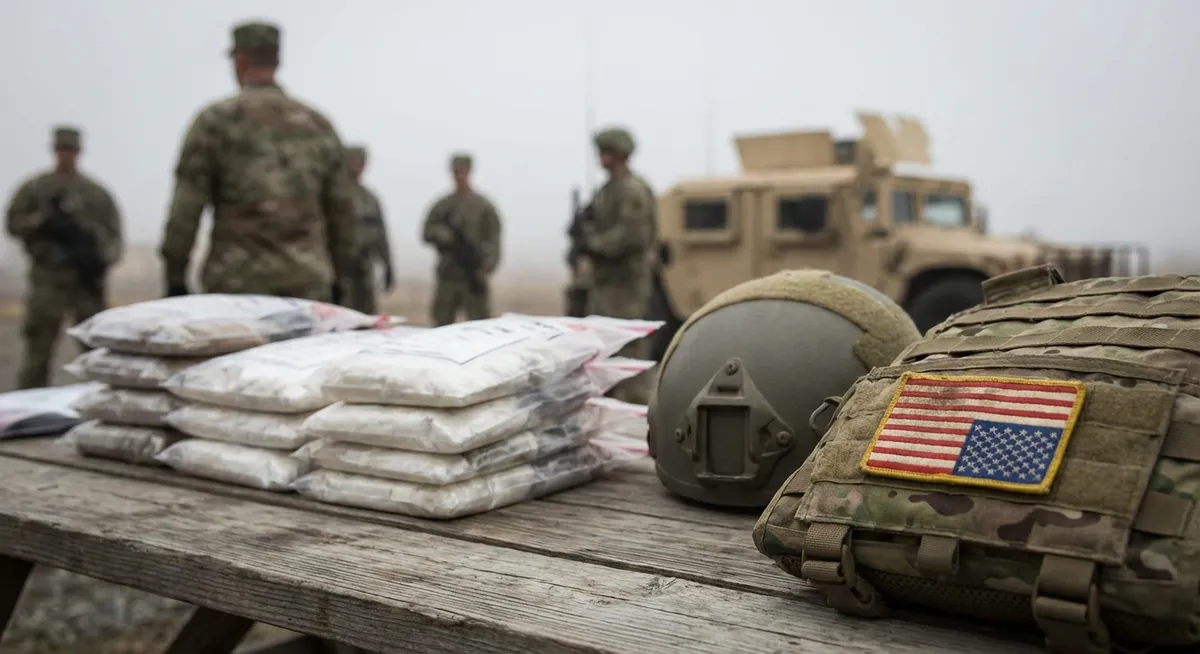 Slika je umetno generirana iz tem: mednarodni odnosi, diplomatski spori, mamila, oboroženi spopadi