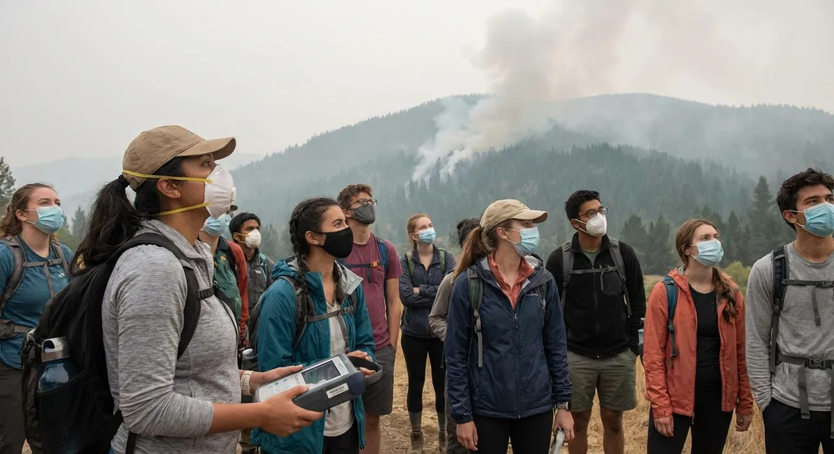 Slika je umetno generirana iz tem: tehnologija, požari, komunikacija, varnost