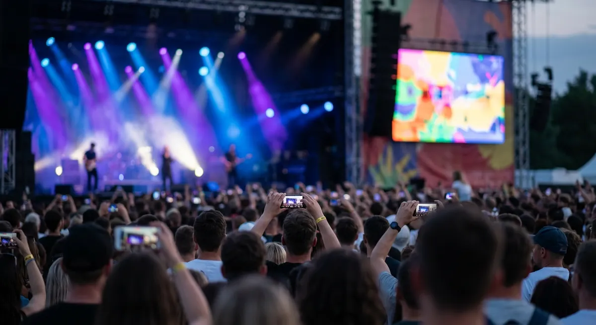 Slika je umetno generirana iz tem: zabava, glasba, slavne osebnosti