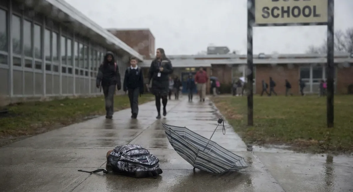 Slika je umetno generirana iz tem: pravila, izobraževanje, šole, konflikti