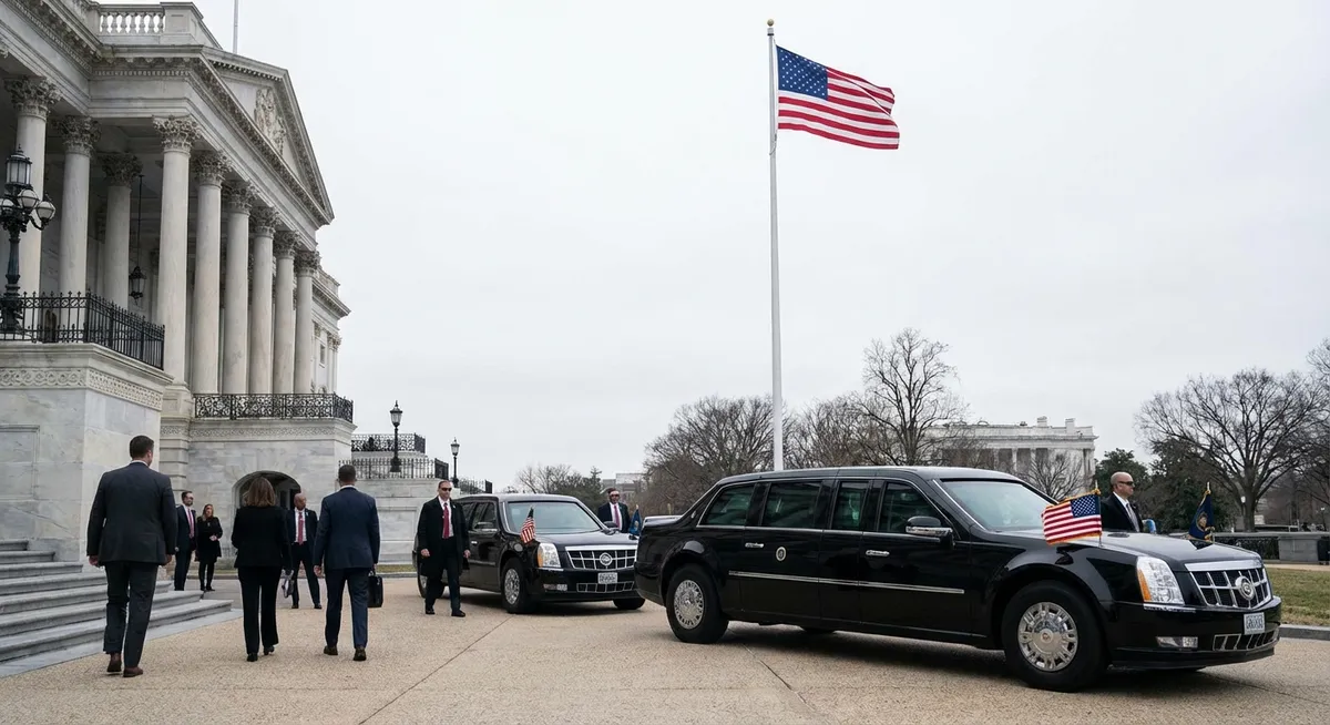 Slika je umetno generirana iz tem: diplomacija, združeni narodi, mednarodni odnosi, obisk v zda