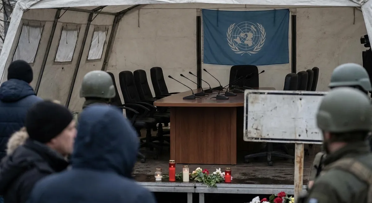 Slika je umetno generirana iz tem: pogajanja, premirje, talci, palestinsko-izraelski konflikt, žrtve