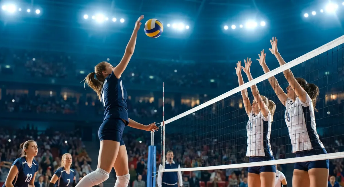 Slika je umetno generirana iz tem: svetovna prvenstva, finale, reprezentance, ženski športi, odbojka, šport, ženske