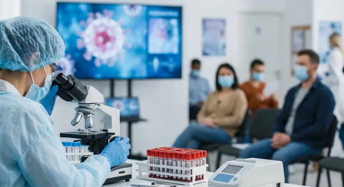 Slika je umetno generirana iz tem: zdravje, virusi, epidemiologija