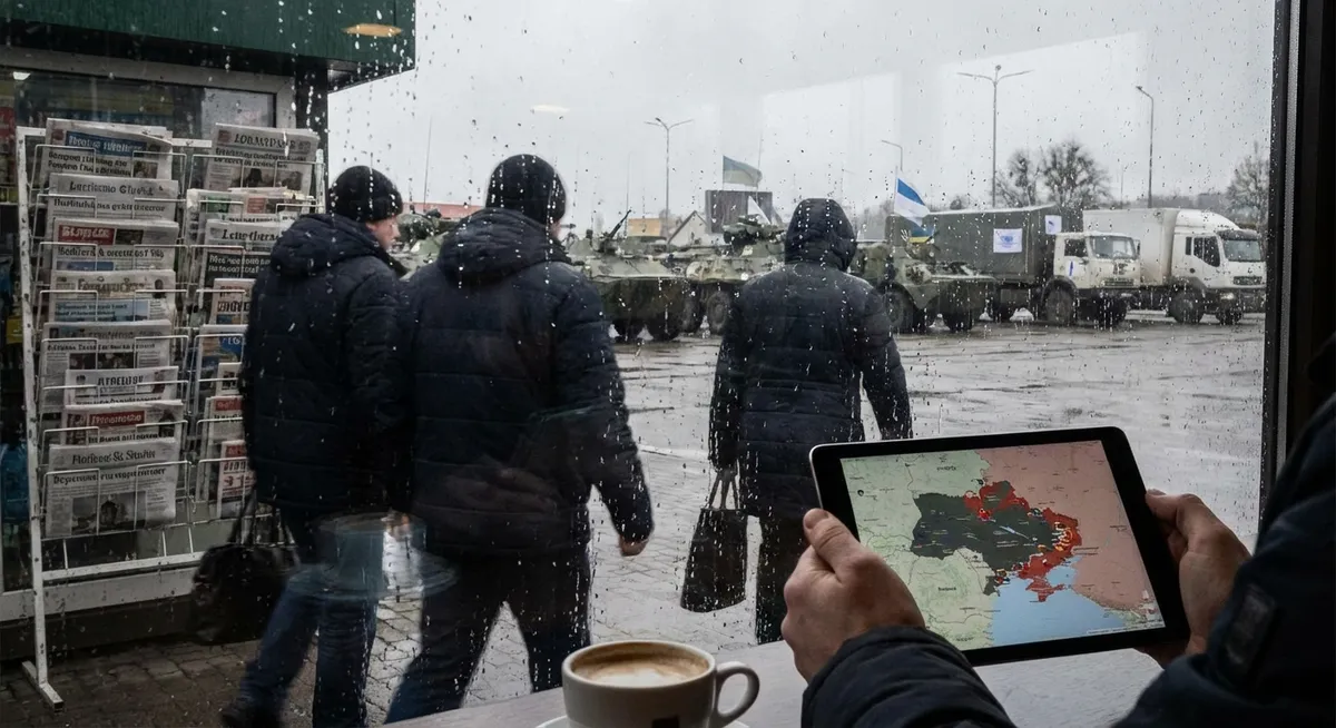 Slika je umetno generirana iz tem: mednarodni odnosi, obramba, rusija, droni, grožnje poljski, dezinformacije, propaganda, ukrajina, varnost, pogajanja, poljska