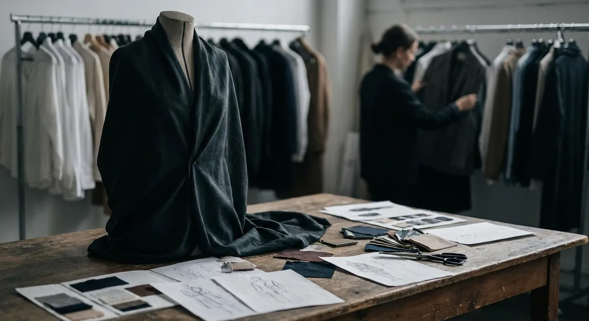 Slika je umetno generirana iz tem: smrti, moda, oblikovanje