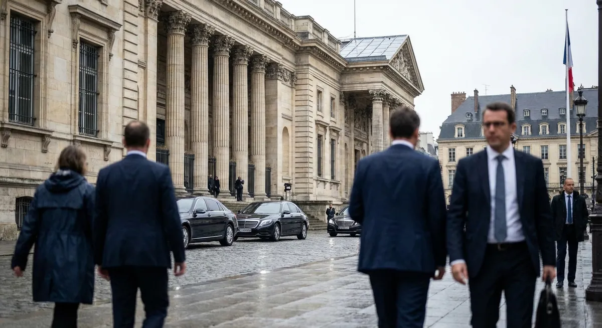 Slika je umetno generirana iz tem: reforma pokojnin, politika, sodstvo