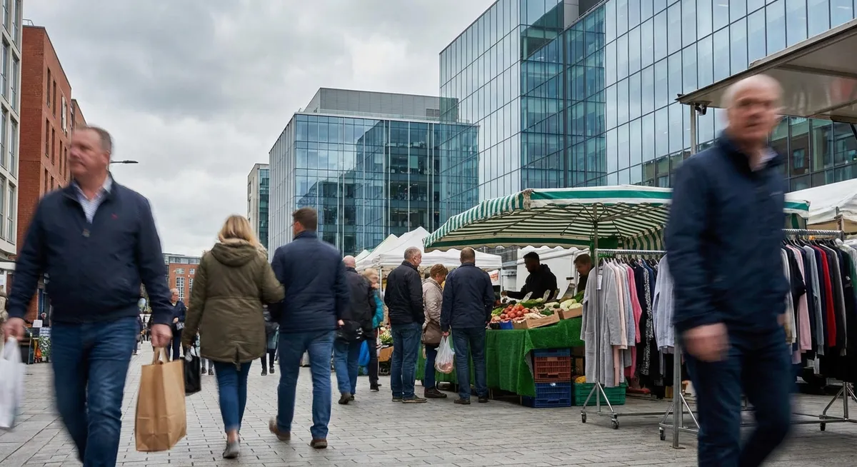 Slika je umetno generirana iz tem: posel, maloprodaja, gospodarstvo, spletna prodaja, informacijska tehnologija, kriptovalute, inflacija, restavracije, trg nepremičnin, širitev poslovanja, združitve in prevzemi