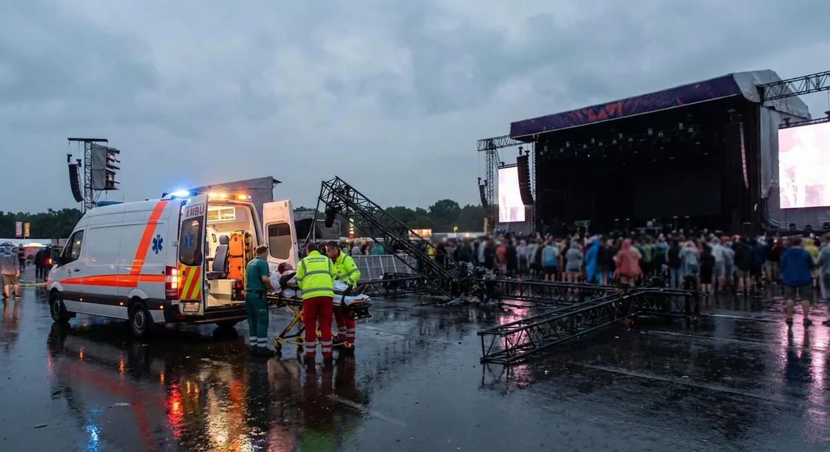 Slika je umetno generirana iz tem: glasba, incidenti, koncerti