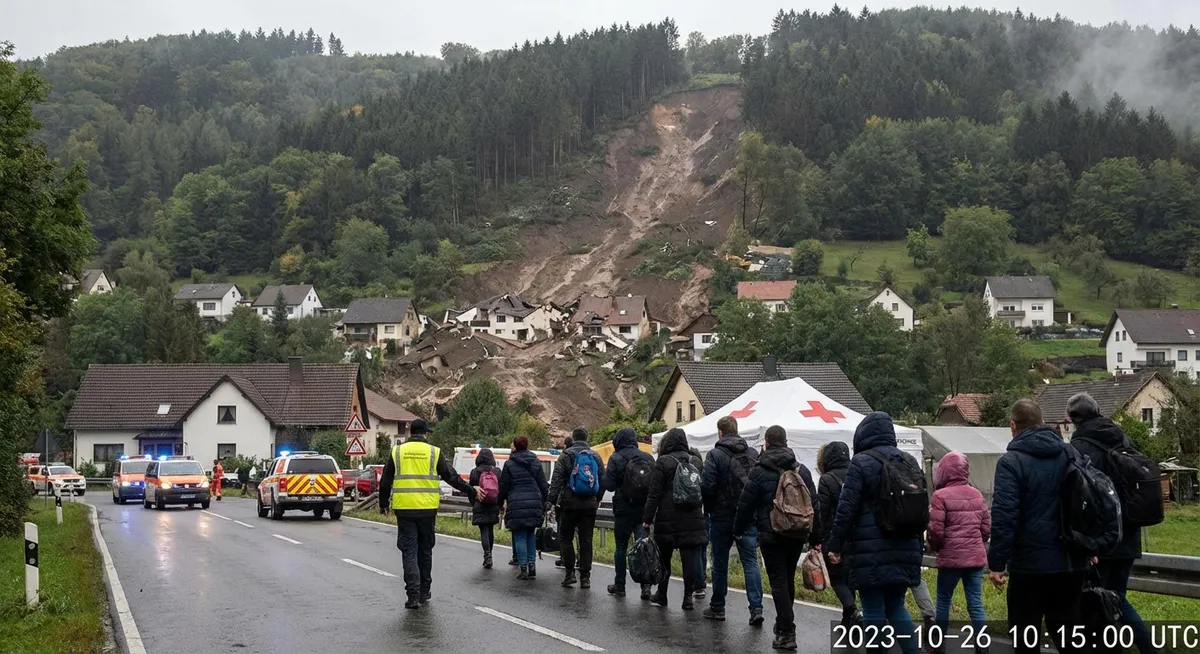 Slika je umetno generirana iz tem: oboroženi spopadi, žrtve, evakuacije