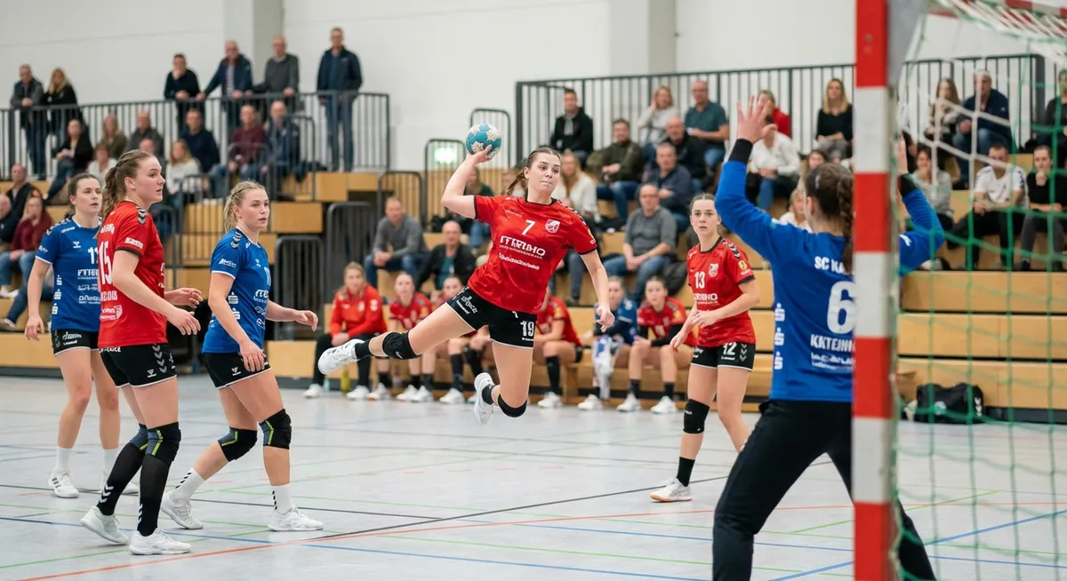 Slika je umetno generirana iz tem: ritmična gimnastika, rokomet, šport