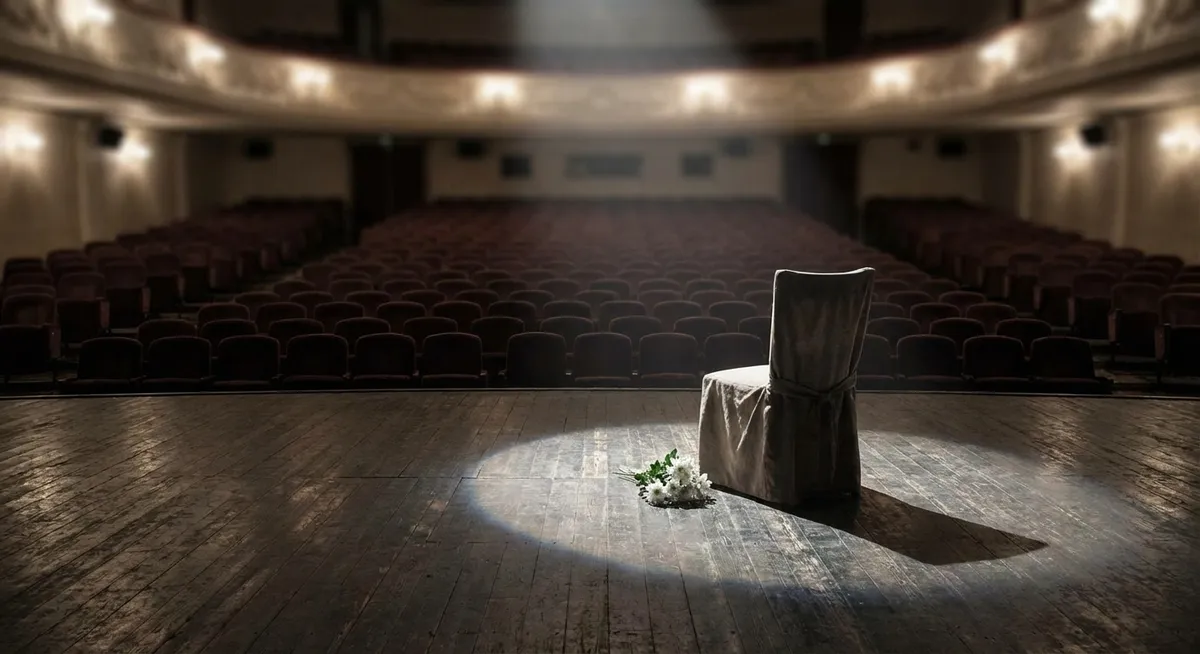 Slika je umetno generirana iz tem: bolezni, pljučnica, vzrok smrti, zdravje, žalost, filmska industrija, smrti, igralci, znane osebnosti