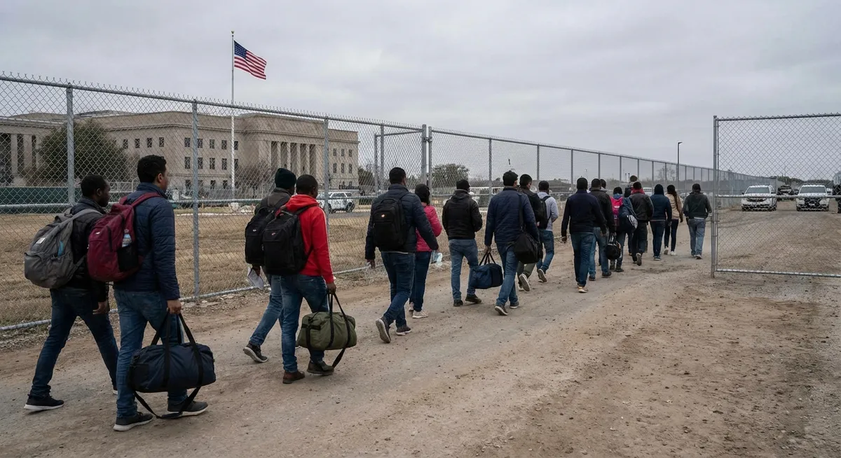 Slika je umetno generirana iz tem: turizem, vizumi, migracije, potovanja, politika, mednarodni odnosi, združene države amerike, varnost, svetovna prvenstva, šport, migracijska politika, nacionalna varnost, izobraževanje