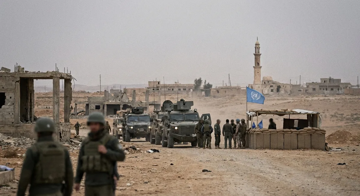 Slika je umetno generirana iz tem: bližnji vzhod, politika, mednarodni odnosi, zunanja politika zda, oboroženi spopadi