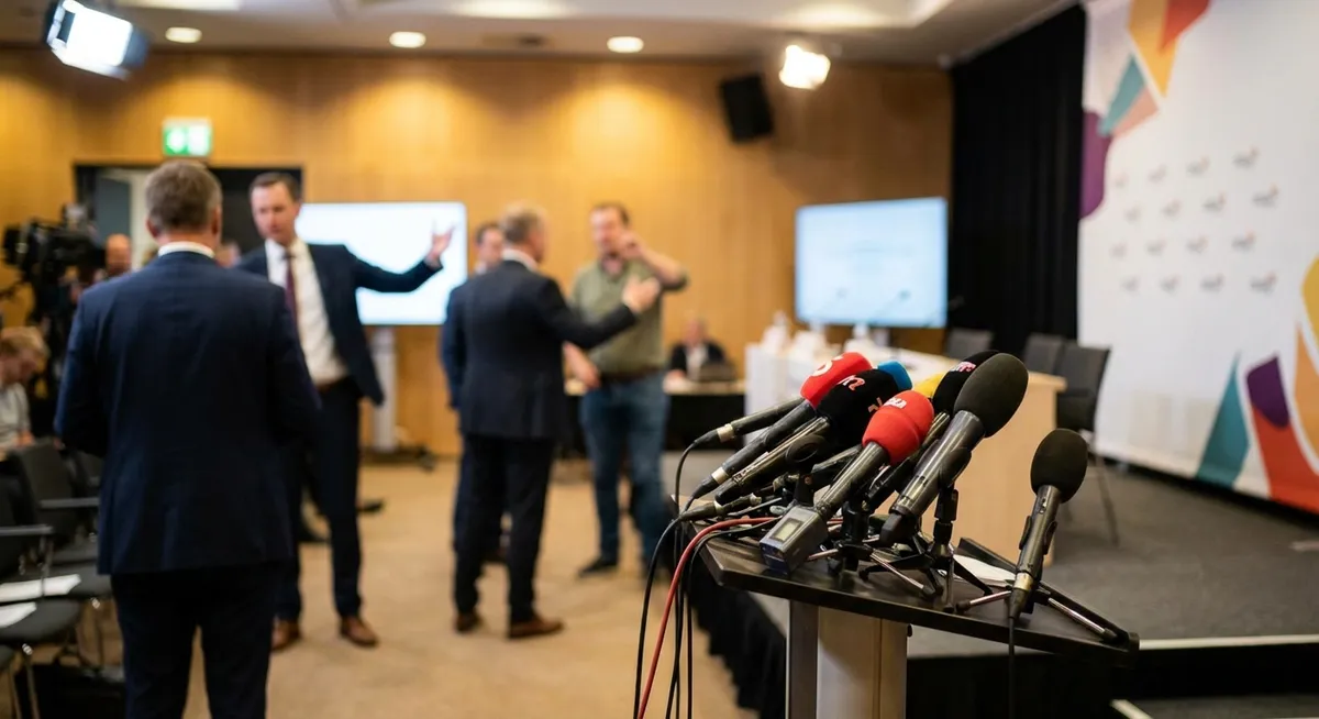 Slika je umetno generirana iz tem: politika, zdravje, mediji, zabava