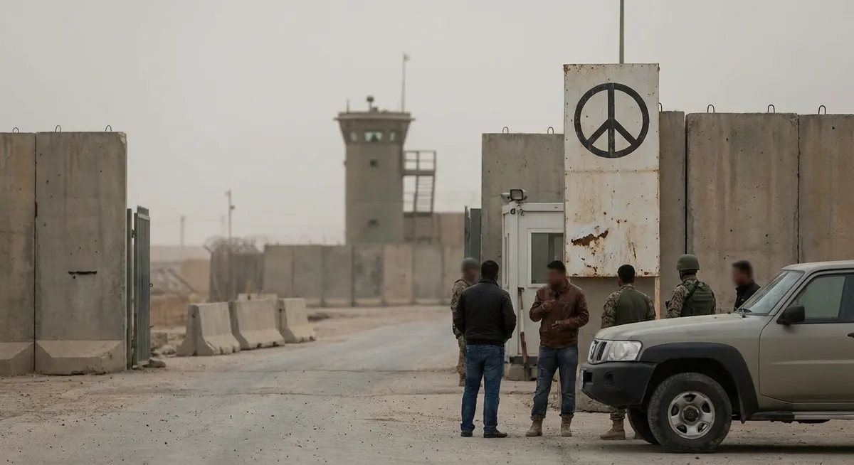 Slika je umetno generirana iz tem: napadi, vojne, oboroženi spopadi, politika, napad na območje gaze, konflikti, spopadi, obtožbe hamasa, talci, bližnji vzhod, mednarodni odnosi, kršitve premirja, terorizem, posmrtni ostanki talcev, premirje, palestinsko-izraelski konflikt