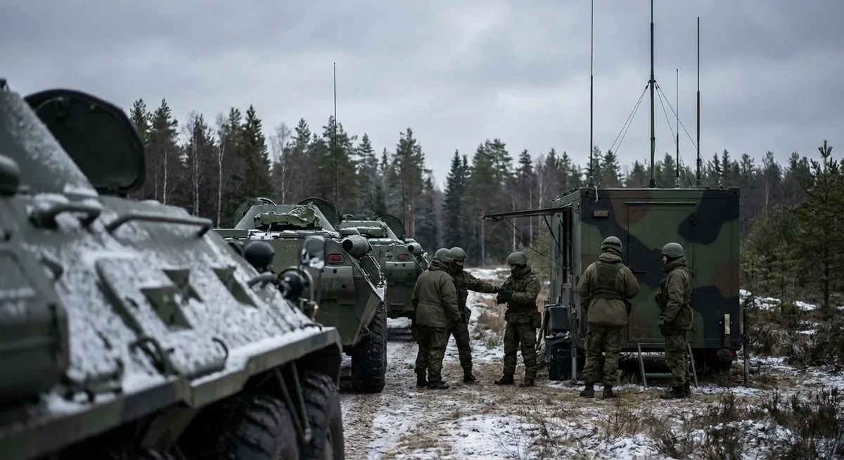Slika je umetno generirana iz tem: rusija, evropska unija, evropska obramba, vojaška mobilnost, vojaška pripravljenost, evropa, vojaški droni, mednarodni odnosi, obramba, geopolitika, trg dela, vojaška strategija in taktika, obrambna industrija