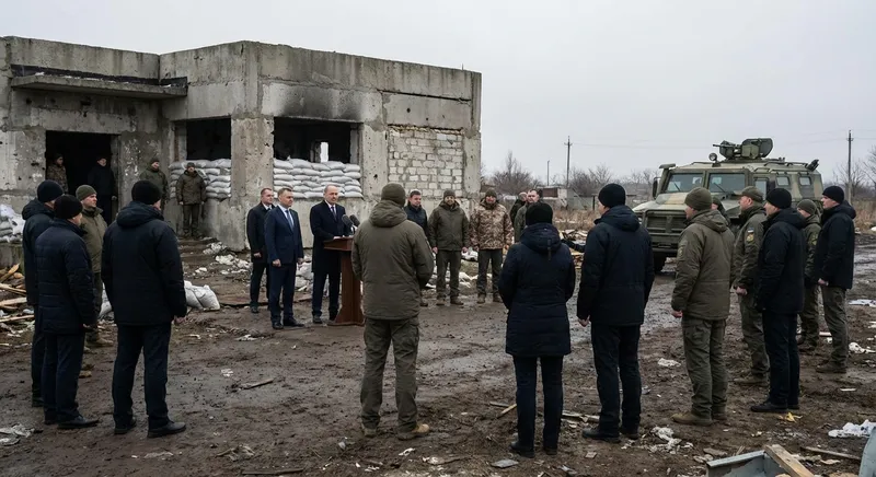 Slika je umetno generirana iz tem: rusko-ukrajinski konflikt, diplomacija, politika, rusija, pogajanja, vojska, mednarodni odnosi, mirovni procesi, zunanja politika zda, konflikti, obramba