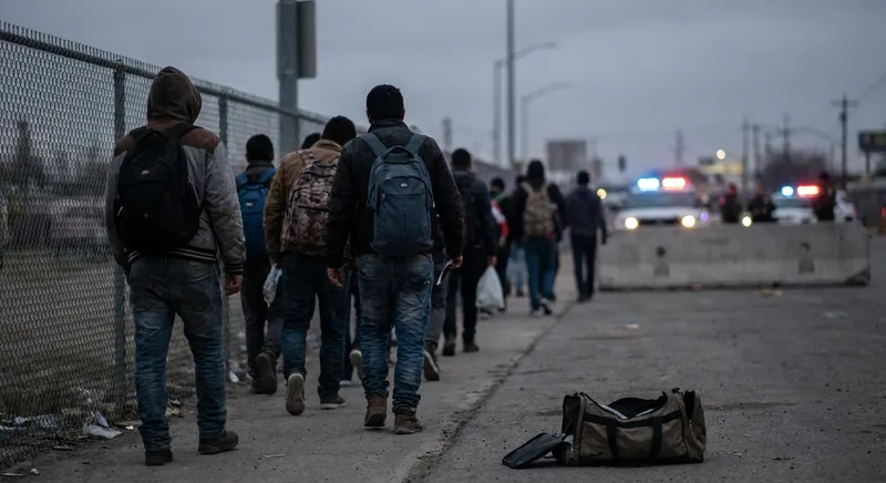 Slika je umetno generirana iz tem: kriminal, mednarodni odnosi, migracije, terorizem, nasilje, politika, preiskave, nacionalna garda, streli, obveščevalne agencije