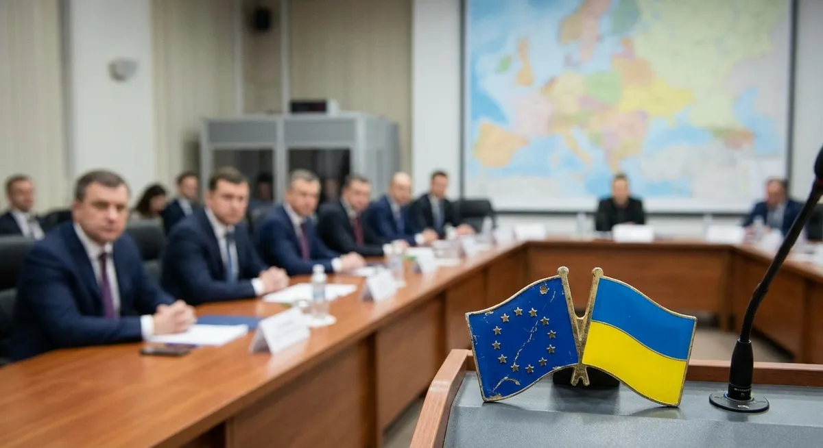 Slika je umetno generirana iz tem: evropska unija, financiranje, mednarodni odnosi, ukrajina