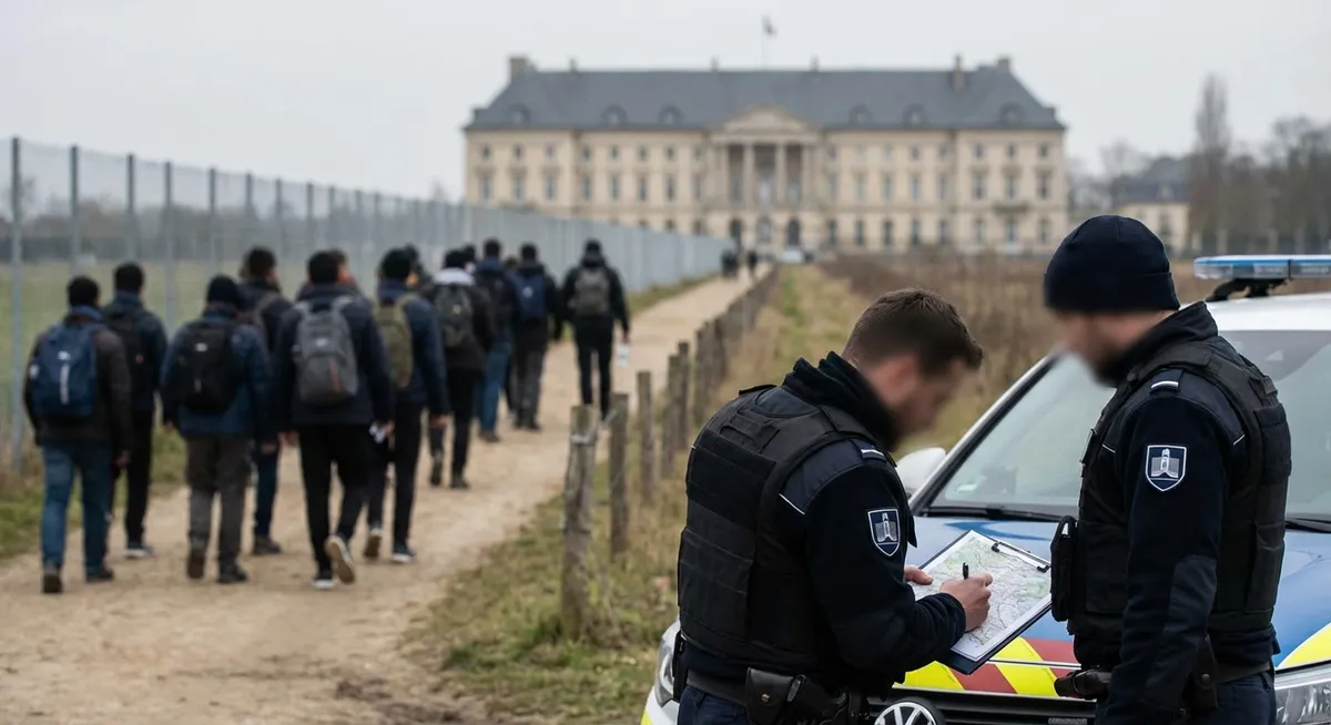 Slika je umetno generirana iz tem: politika, preiskave, sledenje, migracije