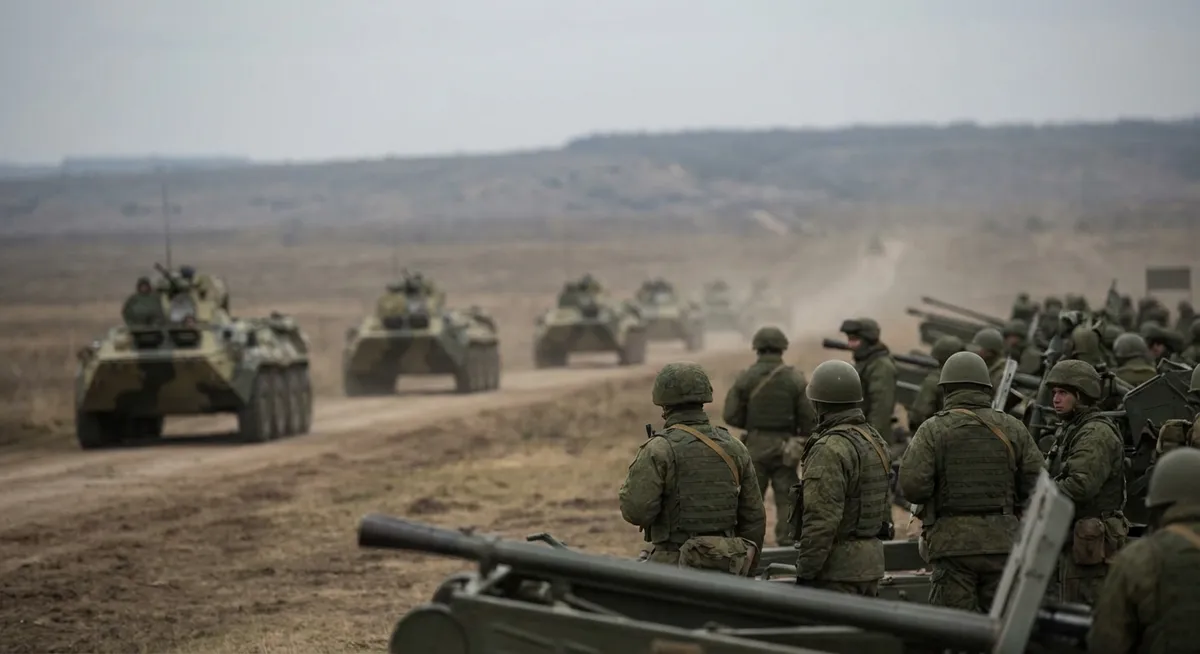 Slika je umetno generirana iz tem: oboroževanje, obramba, mednarodni odnosi, vojska, industrija