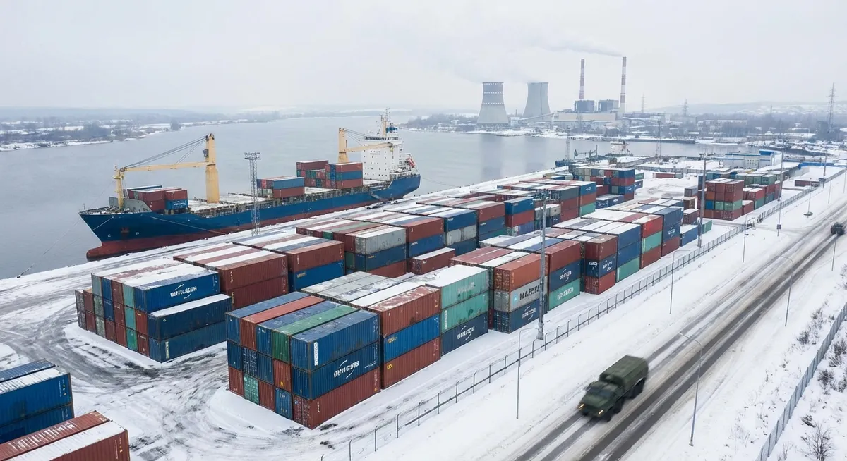 Slika je umetno generirana iz tem: gospodarstvo, odnosi zda-evropa, mednarodni odnosi, rusko gospodarstvo, rusko-ukrajinski konflikt