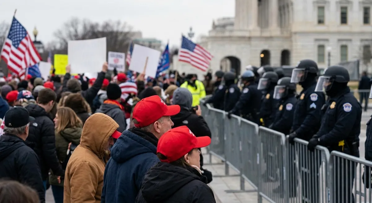 Slika je umetno generirana iz tem: zgodovina, protesti, politika