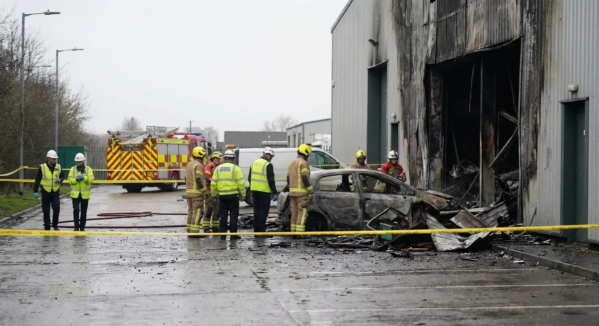 Slika je umetno generirana iz tem: preiskave, eksplozije, požari, iskanje in reševanje