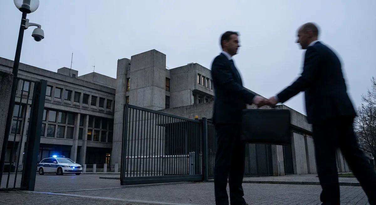 Slika je umetno generirana iz tem: korupcija, mednarodni odnosi, politika, varnost, preiskave