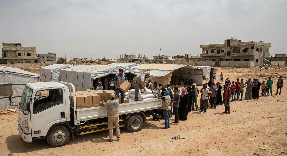 Slika je umetno generirana iz tem: gaza, palestina, humanitarna pomoč, operacija "plemeniti vitez 3"