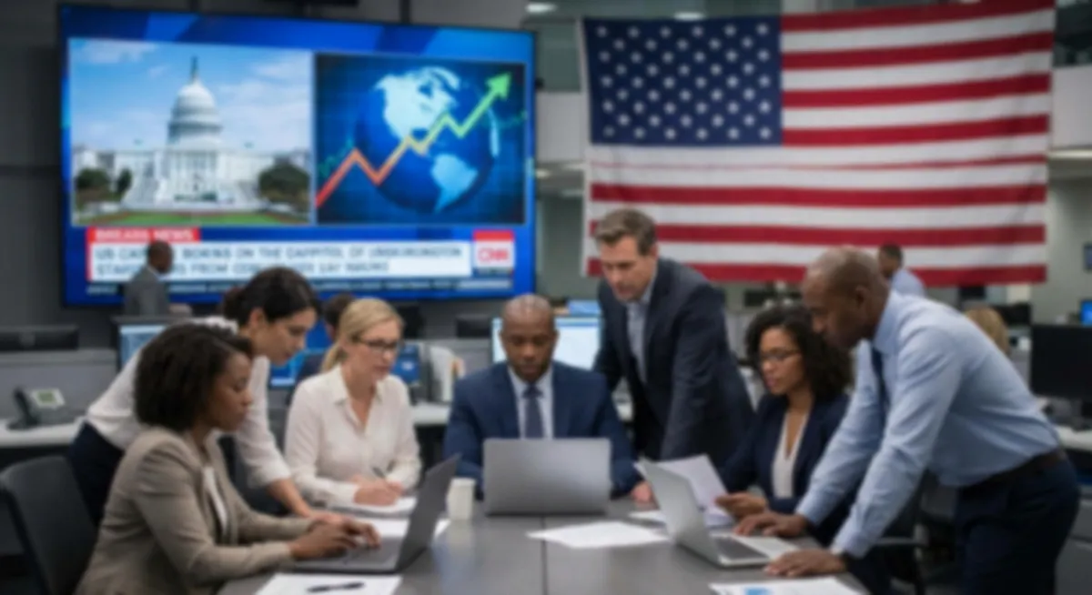 Slika je umetno generirana iz tem: gospodarstvo, politika