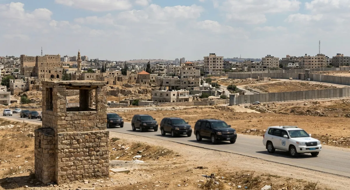 Slika je umetno generirana iz tem: mirovni procesi, mednarodni odnosi, palestinsko-izraelski konflikt