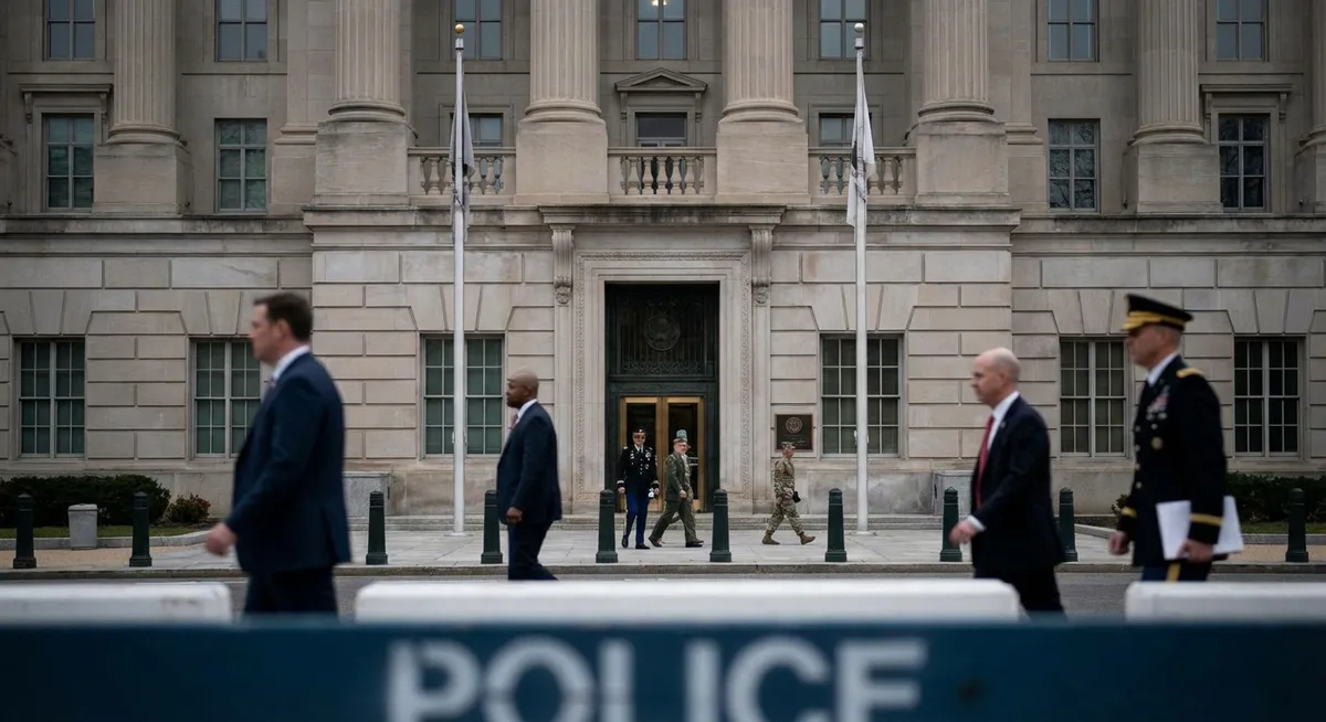 Slika je umetno generirana iz tem: obramba, zakonodaja, vojska, politika