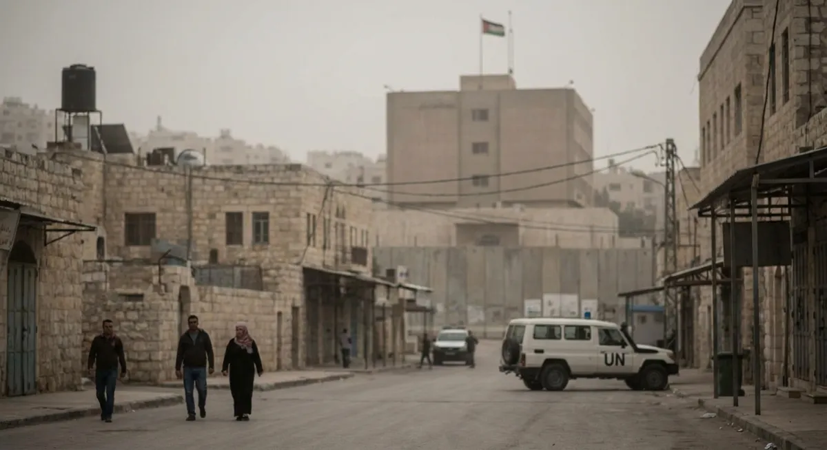 Slika je umetno generirana iz tem: mednarodni odnosi, politika, bližnjevzhodna kriza