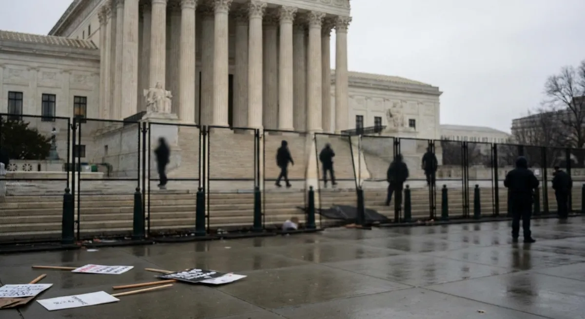 Slika je umetno generirana iz tem: politika, nasilje, kazenski postopki