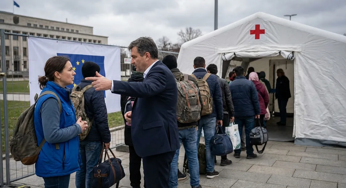 Slika je umetno generirana iz tem: migracije, javno mnenje, politika
