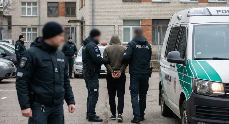 Slika je umetno generirana iz tem: kriminal, pobeg iz zapora, policija, varnost, aretacije, pobegi