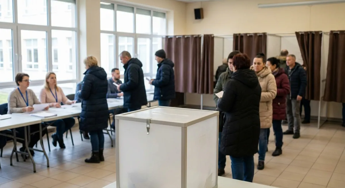 Slika je umetno generirana iz tem: politika, demokracija, reorganizacija, volitve