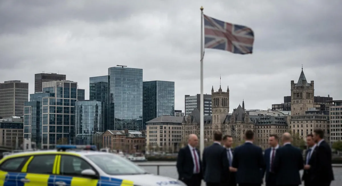 Slika je umetno generirana iz tem: gospodarstvo, politika, mednarodni odnosi, varnost, obveščevalna dejavnost