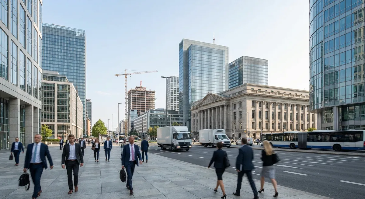 Slika je umetno generirana iz tem: varčevalni ukrepi, politika, zaposlovanje, gospodarstvo