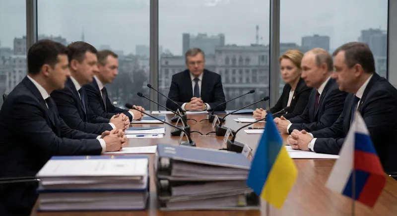 Slika je umetno generirana iz tem: gospodarstvo, politika, pogajanja, diplomacija, humanitarna pomoč, rusko-ukrajinski konflikt, vojaška pomoč, obveščevalne službe, oboroženi spopadi, mednarodni odnosi