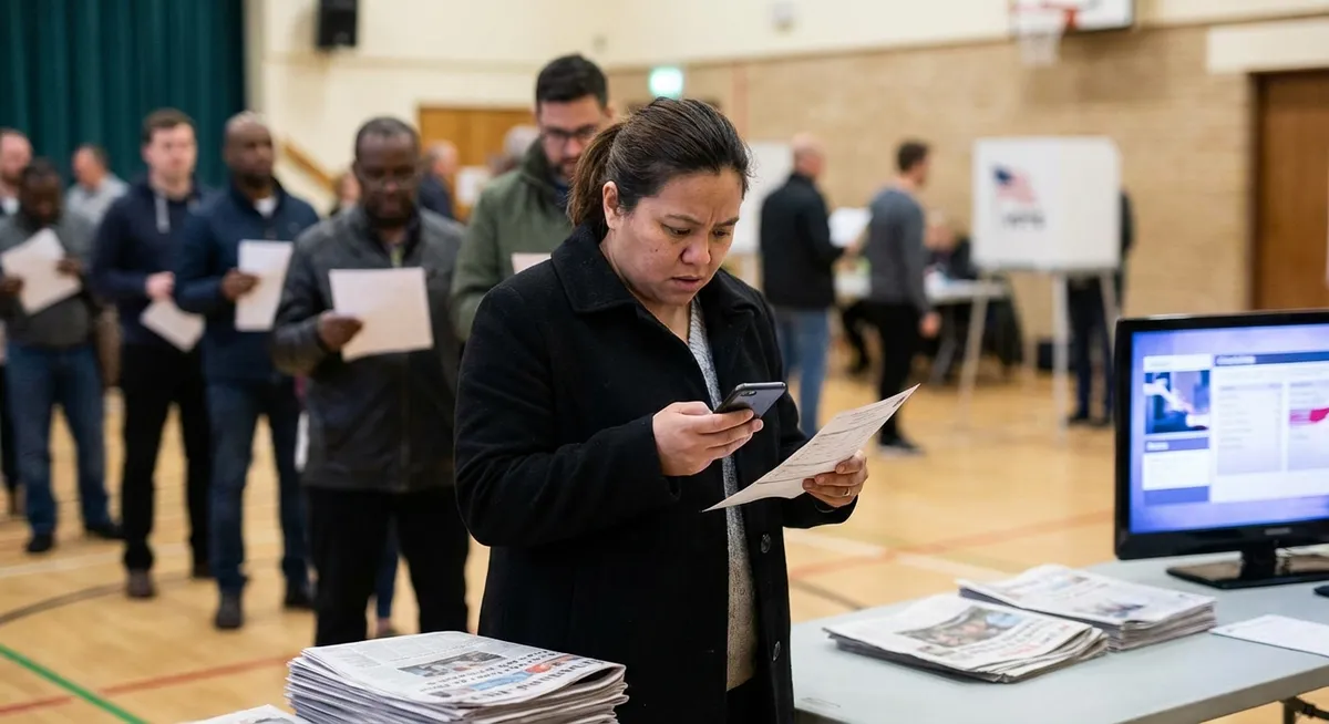 Slika je umetno generirana iz tem: kontroverznosti, primerjave, mediji, volitve, politika, dezinformacije